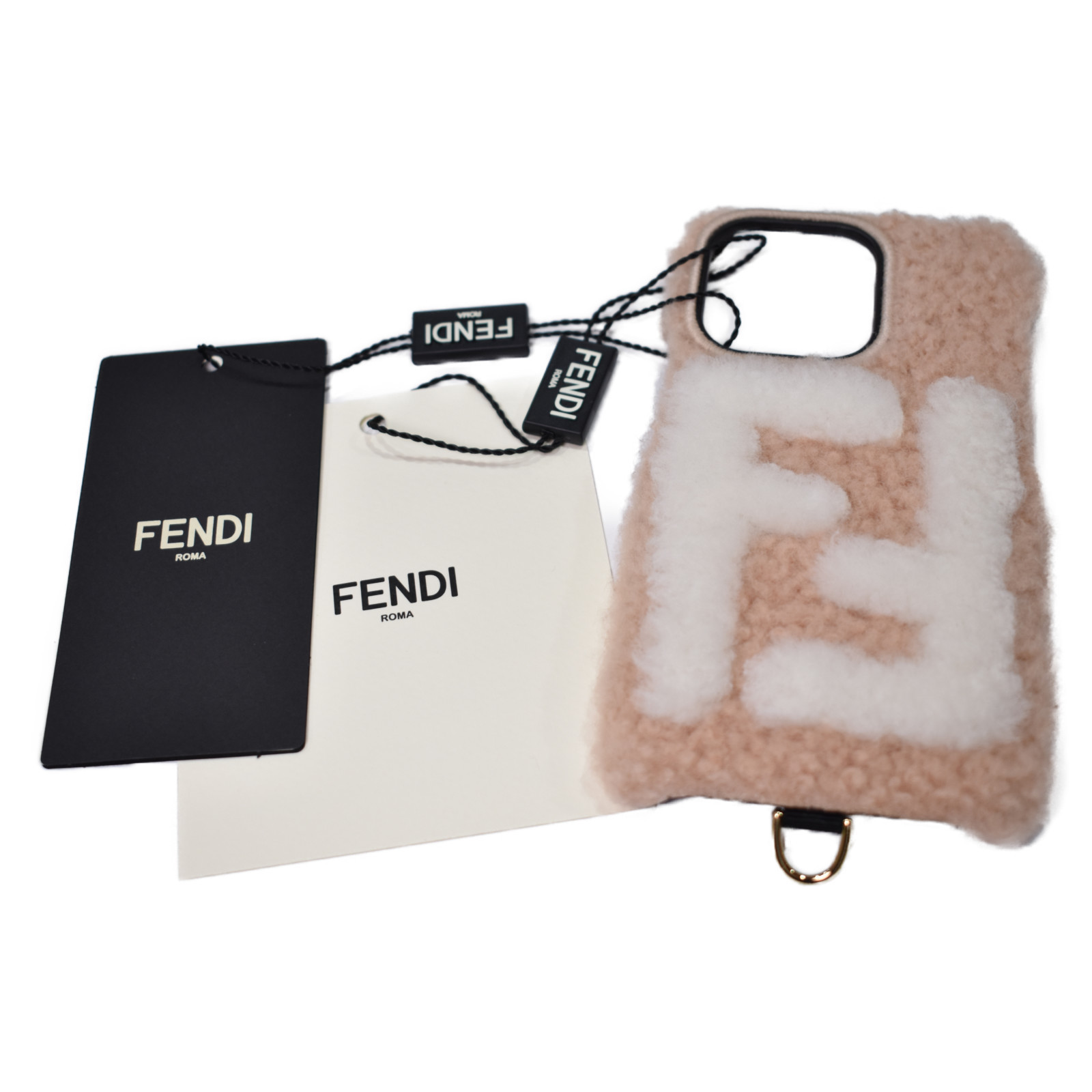 Fendi Iphone Case Leather Pink White